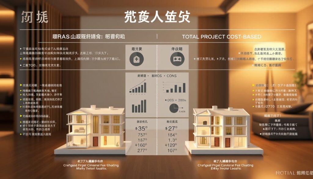 坪數計費與工程總價計費方式比較圖 坪數計費與工程總價計費方式比較圖