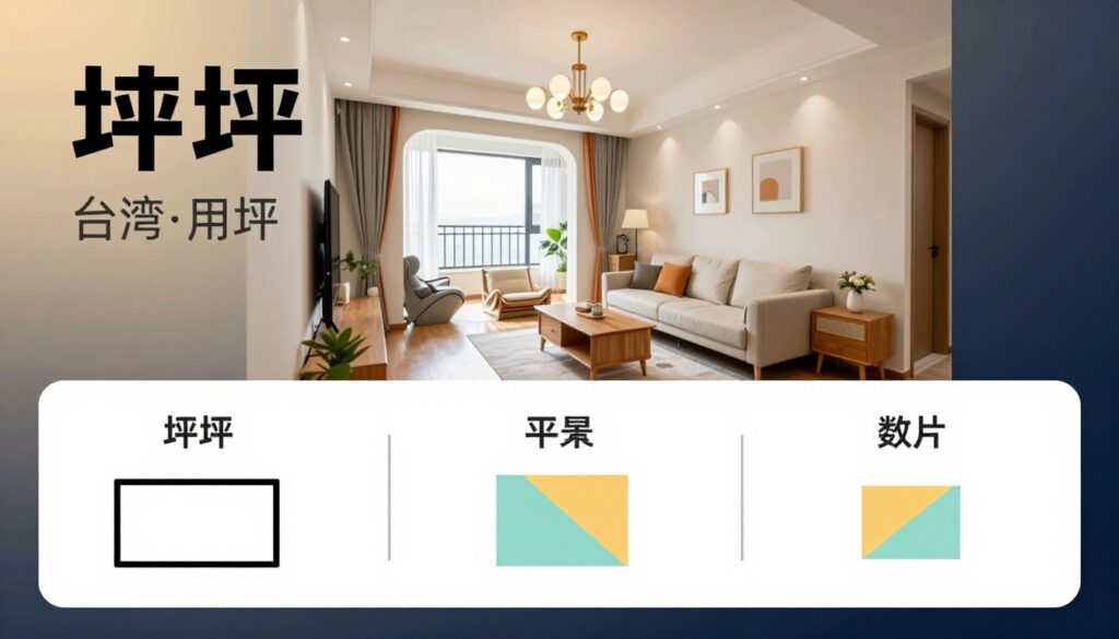 坪單位換算與視覺化示意圖 坪單位換算與視覺化示意圖